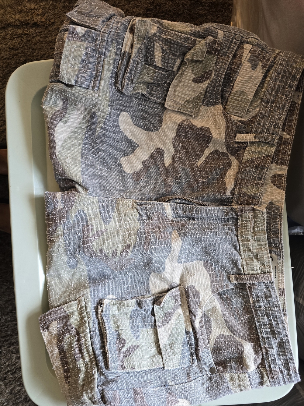 Men's Camo Cargo Shorts - Neutral Camouflage